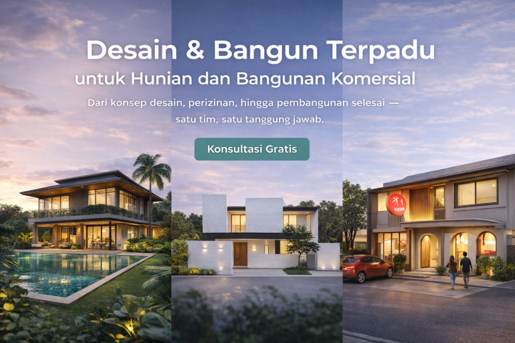 3D visual desain dan bangun terpadu untuk hunian dan bangunan komersial oleh Boemistudio
